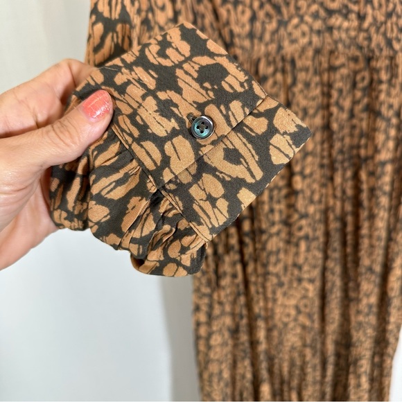 Rails ⭐️ Maple Batik Cheetah Long Sleeve Dress Sz S - Picture 5 of 13